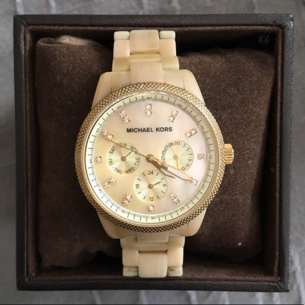 Michael Kors White Horn Watch